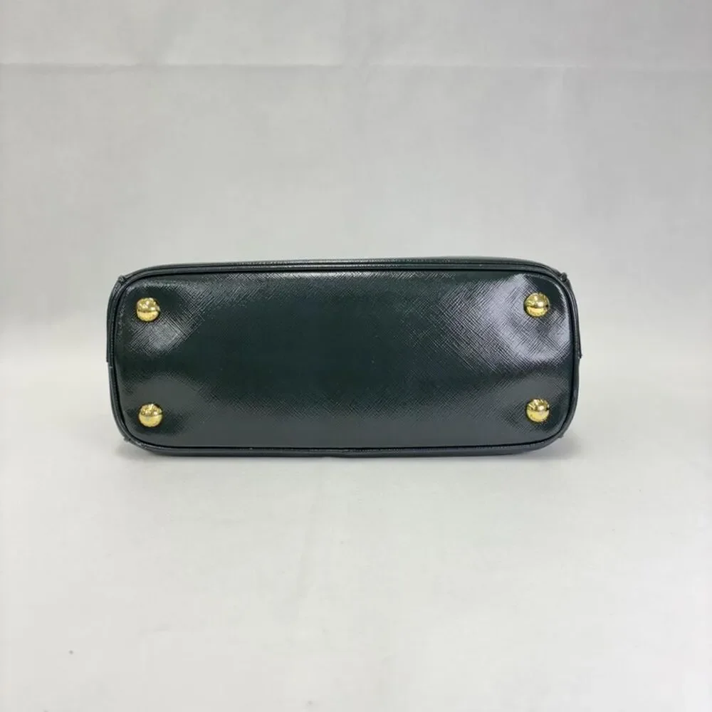 Galleria Saffiano Patent Medium Green/Navy